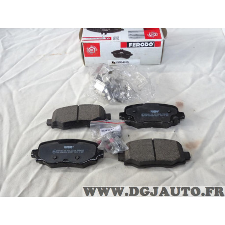 Jeu 4 plaquettes de frein arriere montage lucas Ferodo FDB4925 pour fiat 500X jeep renegade compass 