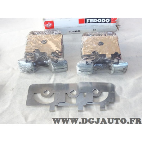 Jeu 4 plaquettes de frein arriere montage brembo Ferodo FDB4663 pour BMW serie 1 2 3 et 4 F20 F21 F22 F23 F30 F31 F32 F33 F34 F3