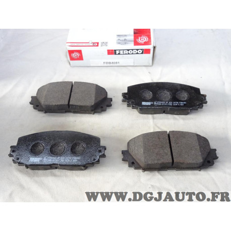 Jeu de 4 plaquettes de frein avant montage advics Ferodo FDB4081 pour toyota yaris XP9 et XP13 