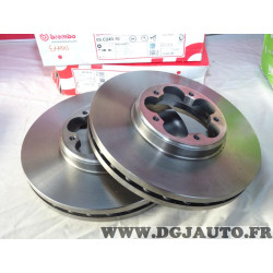 Jeu 2 disques de frein avant ventilé 288mm diametre Brembo 09.C240.10 pour ford tourneo transit custom V362 V363