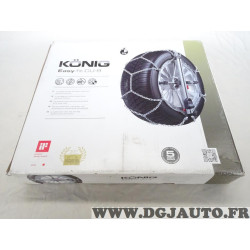 Jeu 2 chaines neige Konig N°100 easy-fit CU-9 pour pneu roue jante 215/70/14 215/70/15 225/65/15 235/60/15 215/60/16 225/55/16 2