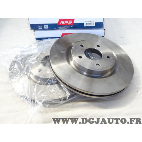 Jeu 2 disques de frein avant ventilé 320mm diametre NPS N330N115 pour renault koleos nissan X-trail Xtrail T32 