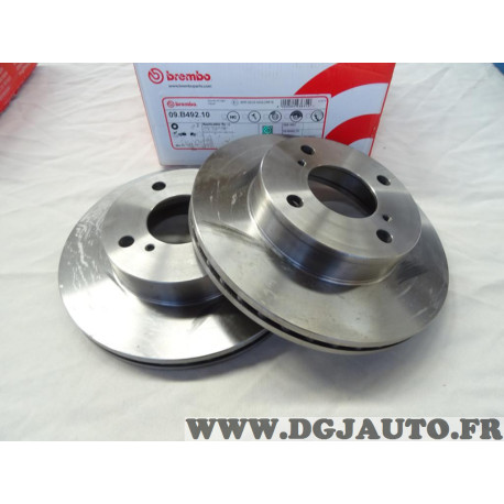 Jeu 2 disques de frein avant ventilé 231mm diametre Brembo 09.B492.10 pour nissan pixo suzuki alto GF 