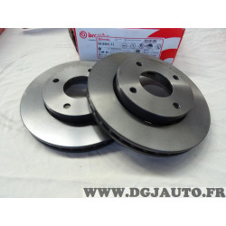 Jeu 2 disques de frein avant ventilé 256mm diametre Brembo 09.9991.11 pour mitsubishi colt 6 smart forfour 