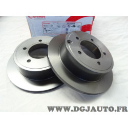 Jeu 2 disques de frein arriere plein 262mm diametre Brembo 08.A114.31 pour chrysler 200 sebring dodge caliber avenger jeep compa