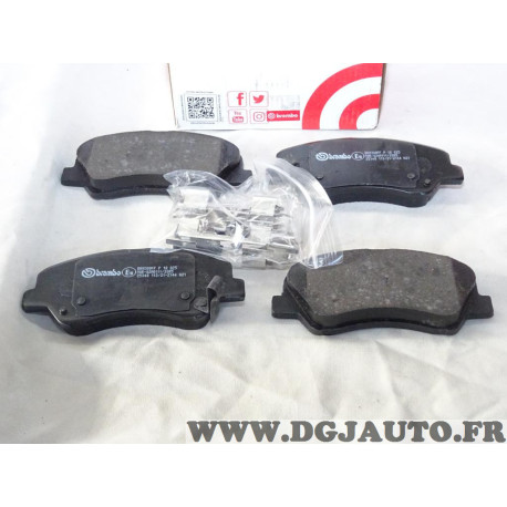 Jeu 4 plaquettes de frein avant montage mando Brembo P18025 pour hyundai i20 accent et kia picanto rio 3 4 III IV 