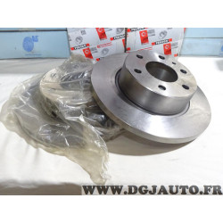 Jeu 2 disques de frein arriere plein 296mm diametre Ferodo FCR316A pour iveco daily 4 5 6 IV V VI