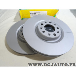 Jeu 2 disques de frein avant ventilé 330mm diametre MGA D2191 pour alfa romeo giulia stelvio 