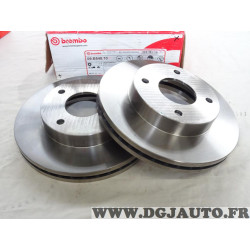 Jeu 2 disques de frein avant ventilé 257mm diametre Brembo 09.B548.10 pour nissan NV200 