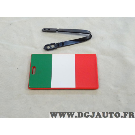 Etiquette identification bagage valise drapeau italien Norauto 98549 NO0220 