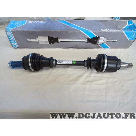 Cardan arbre de transmission avant gauche 22/25 cannelures Cevam 5960 pour opel corsa D 1.4 essence 1.3CDTI 1.3 CDTI diesel 