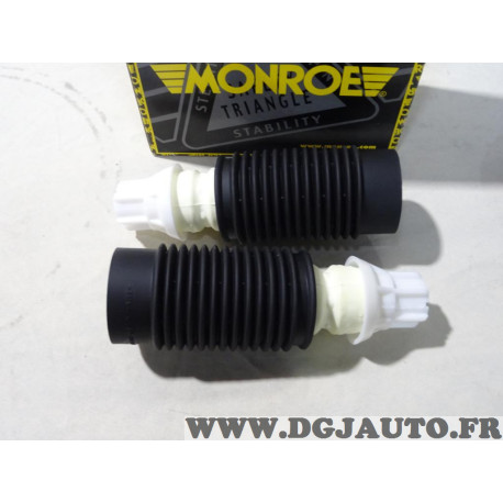 Lot 2 soufflets protection amortisseur suspension avant avec tampon Monroe PK148 pour fiat 500 500L panda 2 II ford ka 2 II 