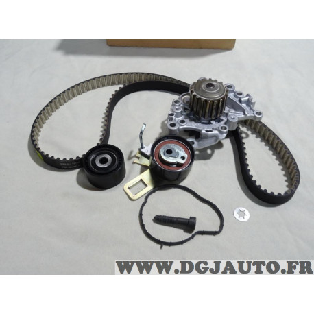 Kit distribution courroie + galets tendeur + enrouleur + pompe à eau Citroen 1628926180 pour citroen C3 C4 dont cactus C5 aircro