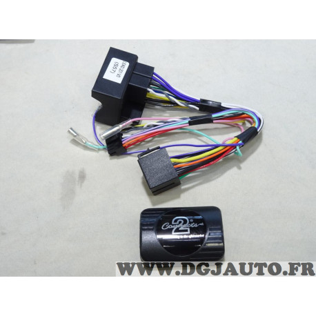 Interface commande au volant poste radio autoradio fakra sans radar de recul JVC Connects2 SWPE07JV pour peugeot 207 307 308 407