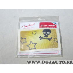 Autocollant sticker decoration tete de mort Cadox 140009 