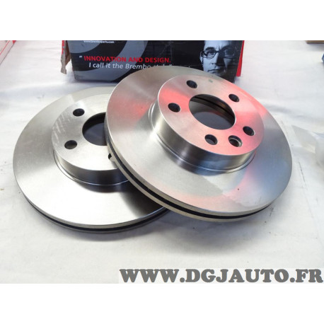 Jeu 2 disques de frein avant ventilé 280mm diametre Brembo 09.7131.14 pour volkswagen transporter T4 