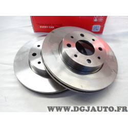 Jeu 2 disques de frein avant ventilé 240mm diametre Brembo 09.6725.10 pour fiat palio siena 