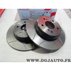 Jeu 2 disques de frein arriere plein 290mm diametre Brembo 08.7211.76 pour mercedes classe C E CLK SLK W124 W203 C208 R171 