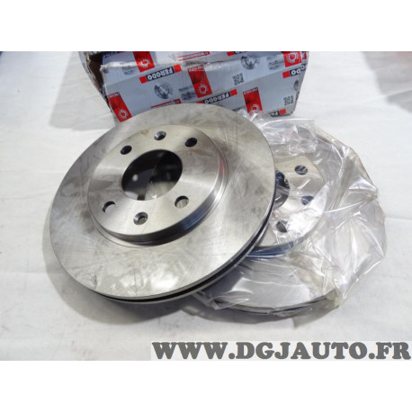 Jeu 2 disques de frein avant ventilé 247mm diametre Ferodo DDF214 pour citroen AX ZX xsara saxo peugeot 106 205 206 306 309 mega