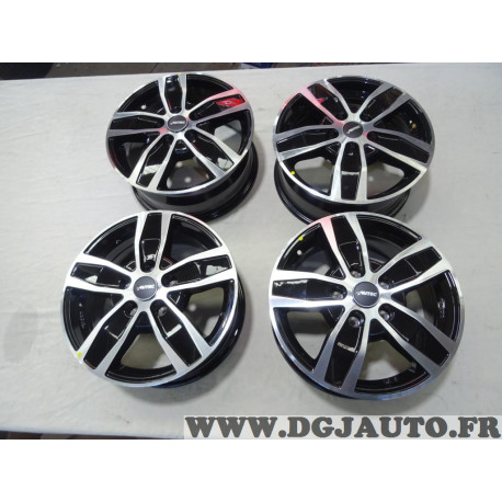 Lot 4 jantes alliage 6.5x16 ET50 5x118 71.1 16" 16 pouces black pollished Autec Quantro Q6516505102211 pour citroen jumper fiat 