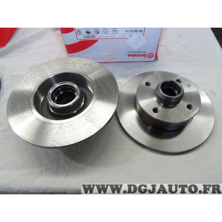 Jeu 2 disques de frein arriere plein 226mm diametre Brembo 08.5005.14 pour volkswagen jetta 1 2 I II scirocco 2 II passat B2 B3 