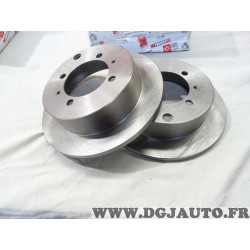 Jeu 2 disques de frein arriere plein 262mm diametre Ferodo DDF1141 pour hyundai santamo kia joice mitsubishi space wagon galant 