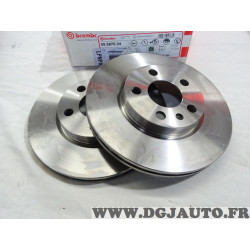 Jeu 2 disques de frein avant ventilé 257mm diametre Brembo 09.5870.34 pour citroen jumpy evasion fiat scudo peugeot 806 expert