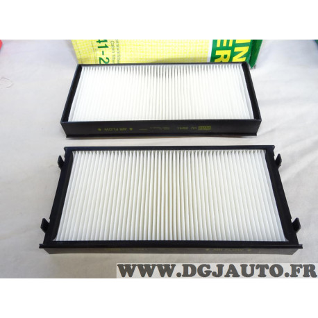 Jeu 2 filtres habitacle interieur Mann filter CU2941-2 pour BMW X5 X6 E70 E71 E72 F15 F16 F85 F86 