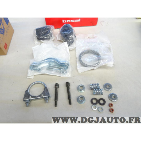 Kit colliers serrage silent bloc vis montage tuyau silencieux echappement Bosal 259868 pour peugeot 205 1.1 1.4 essence 