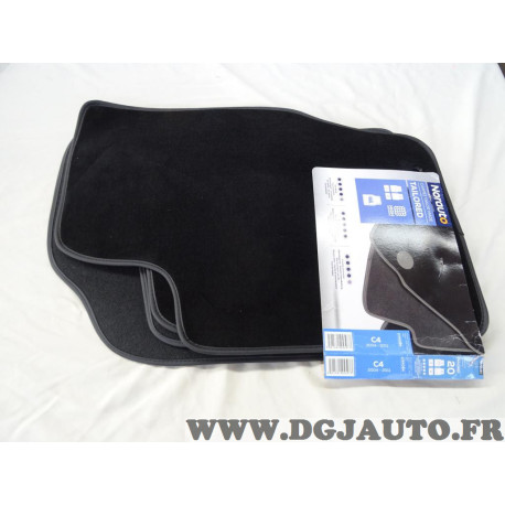 Jeu 4 tapis de sol sur mesure avant + arriere Norauto 2330031 pour citroen C4 de 11/2004 à 07/2011 