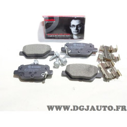 Jeu 4 plaquettes de frein arriere montage mando Brembo P23179 pour fiat tipo 2 II partir de 2015 