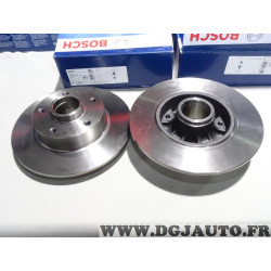 Jeu 2 disques de frein arriere plein 260mm diametre Bosch BD1541 0986479708 pour renault megane 3 III fluence 