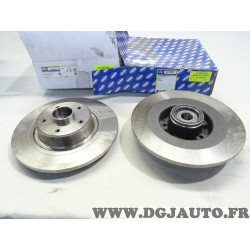 Jeu 2 disques de frein arriere 300mm diametre plein avec roulement de roue bague ABS Sasic 6104009 pour renault velsatis vel sat