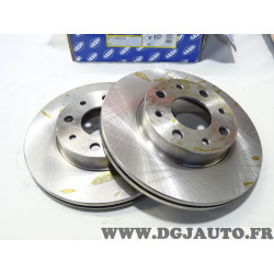 Jeu 2 disques de frein avant 240mm diametre ventilé Sasic 9004822J pour fiat palio siena 