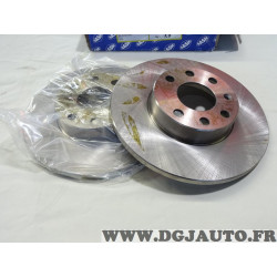 Lot 2 disques de frein avant 256mm diametre plein Sasic 6106093 pour opel astra G 1.2 16V essence 