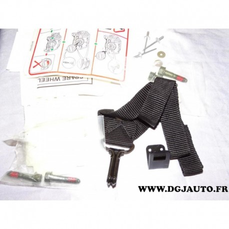 Kit sangle housse roue de secours arriere 91157752 pour opel frontera