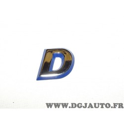 Logo motif monogramme ecuson embleme lettre D 7795234 pour fiat punto 1 D diesel de 1993 à 1997 