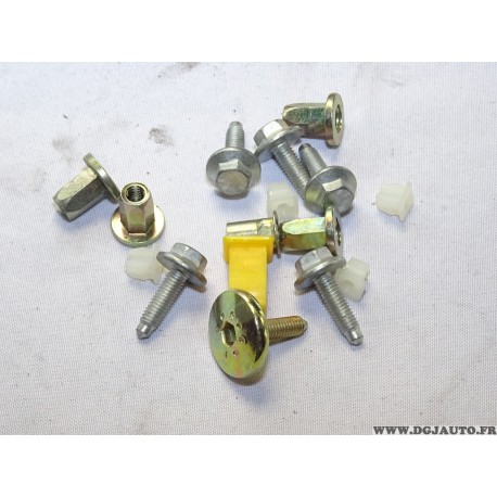 Kit agrafes attache fixation aile avant Fiat 59068998 pour fiat punto 2 II partir de 1999 