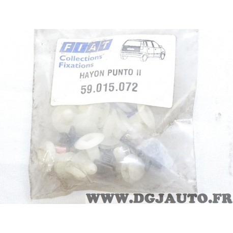 Kit agrafes fixation revetement hayon de coffre Fiat 59015072 pour fiat punto 2 II de 1999 à 2003 