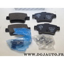 Jeux 4 plaquettes de frein arriere montage bendix Fiat 77363959 pour fiat grande punto dont abarth de 2005 à 2010 