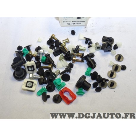 Pack agrafes attache fixation choc avant Fiat 60766535 pour fiat brava bravo 