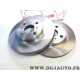 Paire disque de frein avant ventilé 255mm diametre Ferodo DDF1149 pour toyota MR2 yaris dont verso 