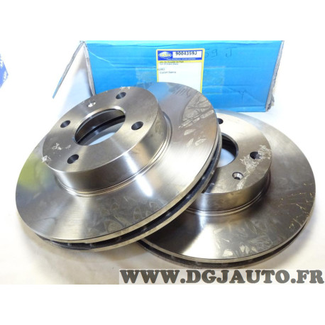 Paire disques de frein avant 260mm diametre ventilé Sasic 9004359J pour ford escort 4 IV turbo RS sierra 1 2 I II 