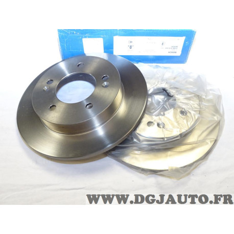 Paire disques de frein arriere plein 258mm diametre Bosch 0986479059 BD1639 pour hyundai ix20 kia venga 