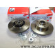 Paire disques de frein arriere plein 260mm diametre avec roulement de roue Brembo 08B39127 pour renault megane 3 III scenic 3 II