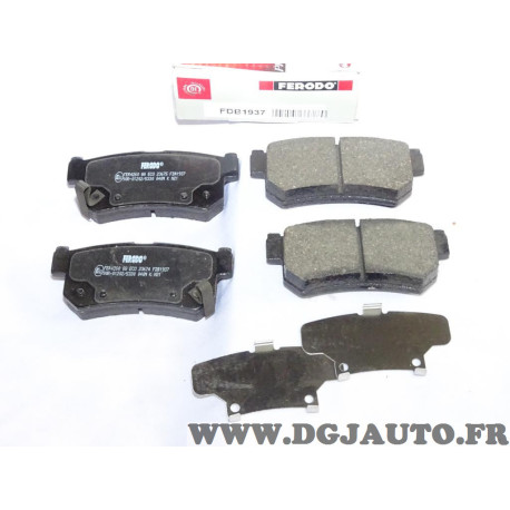 Jeu 4 plaquettes de frein arriere montage akebono Ferodo FDB1937 pour daewoo ssangyong musso korando kyron actyon rodius rexton 