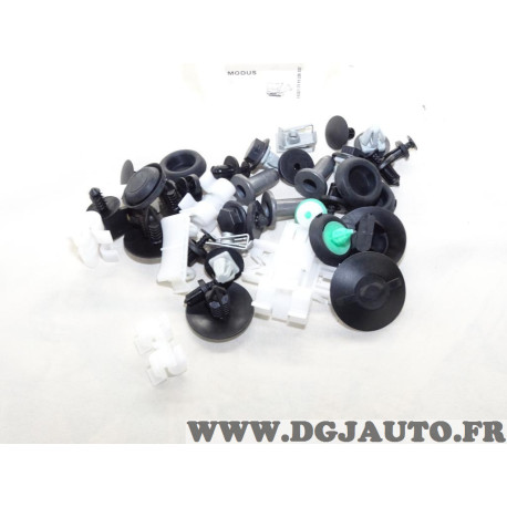 Pack kit agrafes face avant Renault 7711228337 pour renault modus 