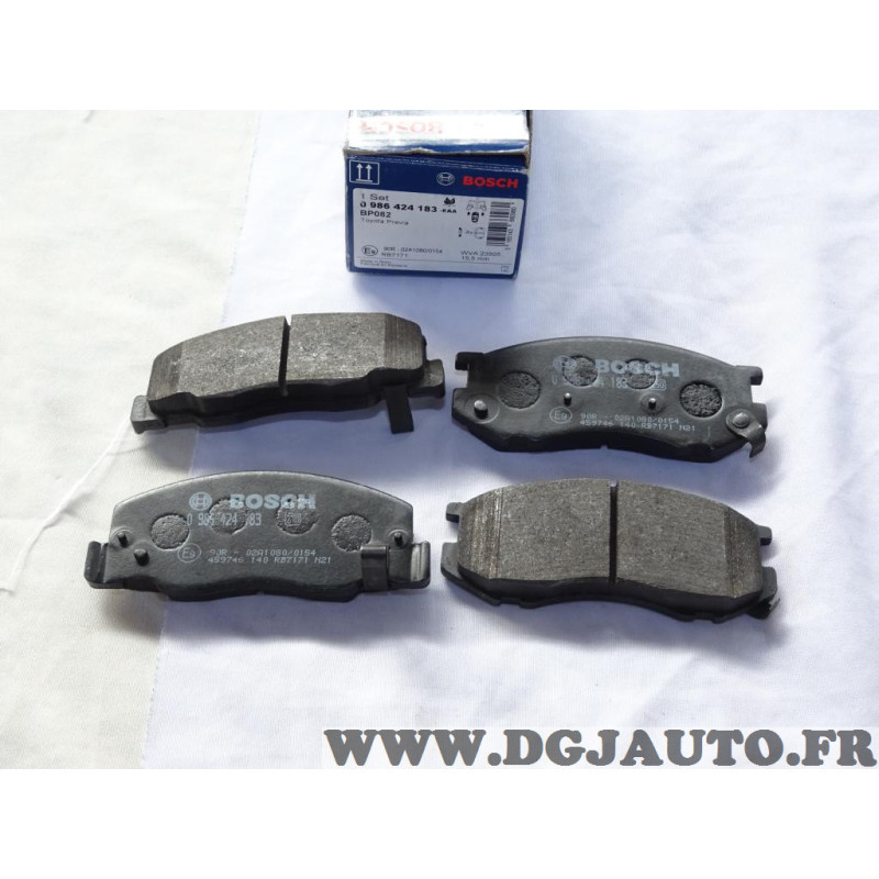 Jeu 4 plaquettes de frein avant montage akebono Bosch BP082 0986424183 pour toyota previa liteace modell F