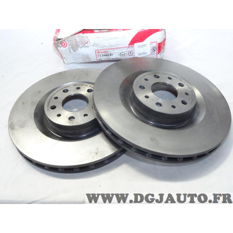 Jeu 2 disques de frein avant ventilé 305mm diametre Brembo 09.A444.41 pour fiat doblo 3 III 500L opel combo D 