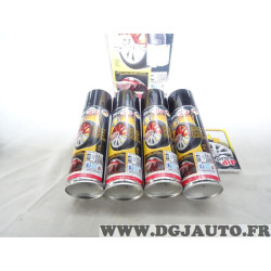 Lot 4 bombes aerosol peinture rouge pour jante roue Inprodip 00M30045 